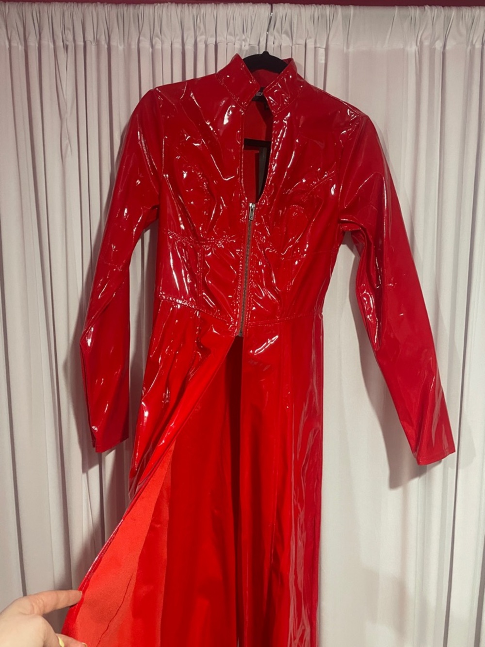 Dolls Kill latex trench coat - Picture 2 of 5